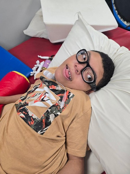 Savion during therapy